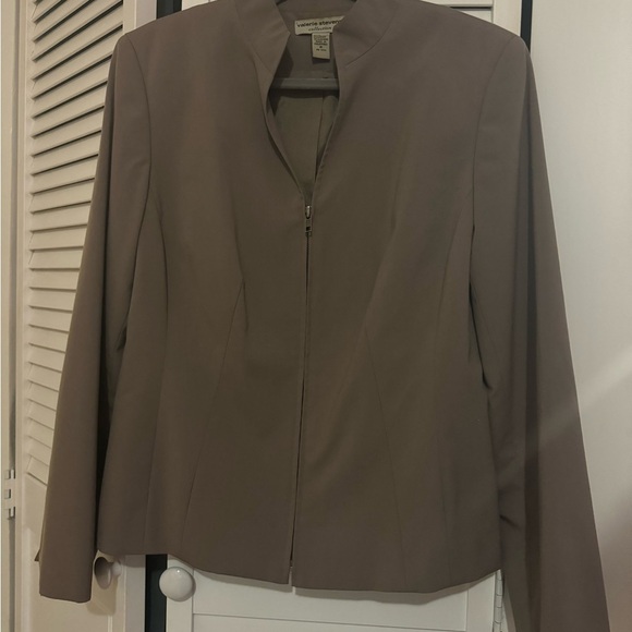 Vintage Valerie Stevens Zip Up Blazer Size 6 - Picture 3 of 4